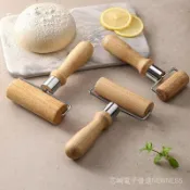 🔥台灣出貨🔥櫸木滾輪擀麵杖傢用食品級擀麵皮餃子包子皮實木滾筒包餃子神器