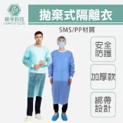 TOPWAY 拋棄式隔離衣 工廠實驗室 一次性防塵衣 工作服 防潑水 透氣舒適 反穿連身 作業防護 台灣現貨 快速出貨