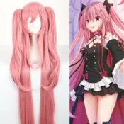 星光精品館 【煙粉女王款】動漫假髮 終結的熾天使 克魯魯採佩西 cos假髮 角色扮演假髮 煙粉色長髮 虎口夾固定 高溫絲材質 還原動漫造型 附贈造型工具