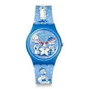 【SWATCH】TIDINGS OF JOY 辛普森家庭/經典手錶/男錶/女錶/瑞士製造 SO28Z126(34mm)