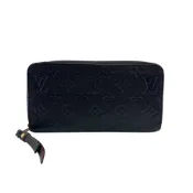 【DOKODEMO】二手LOUIS VUITTONM62121 Zippy 錢包，Monogram Empreinte 印花，圓形拉鍊，長款錢包，品牌標識，卡槽，零錢包，海軍藍