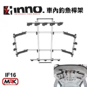 MyRack 車架專家 MRK 皮卡配件 【MRK】INNO 桿架 車頂架桿 汽車載魚竿架車內 車頂套裝 後備箱掛桿架 釣魚竿架 釣魚竿收納 內部支架 IF16