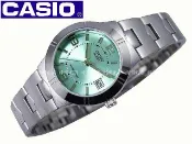 附發票 台灣卡西歐公司貨 實體店面【時間光廊】CASIO 時尚淑女錶(綠色) LTP-1241D