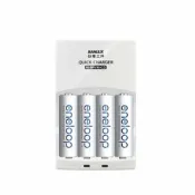 良興EcLife購物網 Panasonic 國際牌 eneloop低自放電充電電池組 4號800mA*4顆+充電器