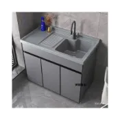 (店+)破損包賠 陽檯洗衣池 太空鋁陽臺洗衣櫃 陽臺收納櫃 洗衣槽 洗手臺 洗衣槽櫃 水泥洗衣池
