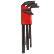 【BONDHUS】9pcs 1.5-10mm球型六角扳手 公制 10999(頭端特殊設計可傾斜25°操作)