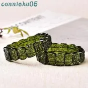 【48小時發貨】新品新品天然捷克隕石手鏈能量手牌 宇宙原石辟邪手串綠玻琍項鏈 天外來物新款【滿300出貨】
