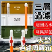 水語森💧魚缸周轉箱 魚缸過濾箱 週轉箱過濾器 周轉箱 過濾箱 上部過濾器 魚池過濾器 魚缸過濾盒 水池過濾 增氧過濾器