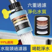 甄選好物🛒麥飯石顆粒淨水過濾器防濺可拆洗水龍頭家用自來水濾嘴廚房通用