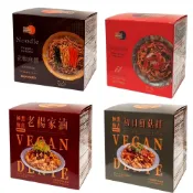 (店+)【極黑麵店】任選/花椒麻醬/馬來西亞娘惹/老楊家滷/初日鮮菇拌(4包/盒)2盒組
