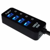 FUJIEI 富吉  USB3.0 電子式獨立開關4埠HUB/集線器