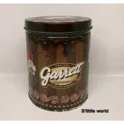 *B Little World * [現貨] 日本限定Garrett爆米花/Q-POT聯名萬聖節限定巧克力條紋鐵罐(空罐