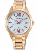 大高雄鐘錶城 seiko SK037 精工錶 Lukia系列V147-0CL0K (SUT392J1)玫瑰金太陽能女錶/白面33.9mm｜樂天領券現折★全館特惠中★指定刷卡回饋10%