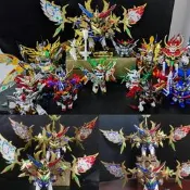萬代BB戰士SD高達  武者頑駄無輝羅鋼獅龍凰輝神大將軍，五隻素組已全部出完後續不會再上輝羅鋼的只剩下極彩的了，感謝閒
