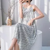 【K.W.】韓國空運輕棉麻粉紅蕾絲高品質免穿搭洋裝(小香風/輕量涼感/洋裝/休閒/日系/通勤/渡假)