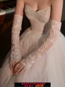 逸選生活 【台灣公司 可打統編】少女安妮宮廷風蕾絲蝴蝶結婚紗手套長款重工公主新娘禮服復古套袖