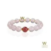 【w-jewelry】桃花款草莓粉晶手珠(110013128)