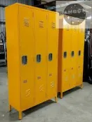 【豐禾辦公家具】訂製鐵櫃 18純黃色 客人自備把手 置物櫃 玩具收納櫃 員工儲物櫃 衣物櫃 門櫃 衣櫃