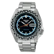 SEIKO 精工錶 5 Sports 4R36-15K0D(SRPK67K1) SKX 賽車風格棋盤格黑面機械錶 42.5mm_SK037