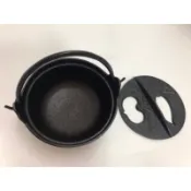 南部鐵器。老件三嚴堂鑄鐵鍋  ，有把手12cm。九成新