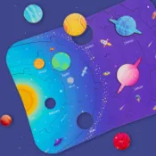 喜挖2店 【喜挖】木製宇宙太陽系八大行星星球配對認知拼圖鑲嵌板兒童益智早教玩具