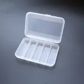 【收納用品】 5格耳塞盒pp塑膠收納盒子塑膠 銀甲絲蝦仿生餌包裝盒 透明小方盒