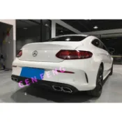 涔峰ＣＦ☆ (63款) BENZ 前期 W205 C205 COUPE 雙門 2D C63樣式 後下巴 後飾板 含尾飾管