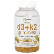 【iHerb】Micro Ingredients, Vitamin D3 + K2 Gummies, Golden Passionfruit, 120 Gummies