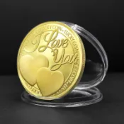 協貿國際日用品生活1館 I LOVE YOU告白硬幣 小禮品金幣銀幣指尖玩具藏寶游戲道具