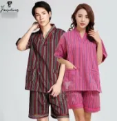 緹娜嚴選 tinaestore 【汗蒸服-全棉-男女款-1套/組】新款高檔全棉汗蒸服男女款 汗蒸服純棉女款桑拿服浴袍純棉浴衣-716001