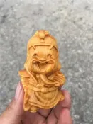 崖柏木雕卡通人物創意手把件家居飾品佛像q版關公小擺件
