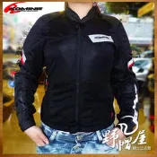 三重《野帽屋》日本 KOMINE JK-101 春夏款防摔衣 網眼設計 七件式護具 另有男款 JK101。(女款) 黑