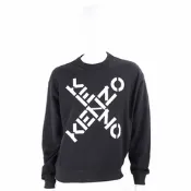 KENZO Sport 交叉字母黑色棉質運動衫 大學T(男款)