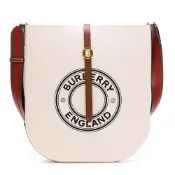【BreezeOnline 微風精品線上】【BURBERRY 巴寶莉】 BURBERRY圓圈logo 扁斜帆布背包