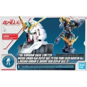 (店+)【BANDAI 萬代】鋼普拉 日本基地限定 內含2組 BANDAI HG RG 獨角獸鋼彈 報喪女妖 鳳凰 1/48 頭像支架 4色感應框架