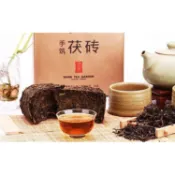 全館買5送1🔥2012年中茶黑茶園手筑潤黑茯磚(1000g) ｜ 茯香菌香融合甘潤醇厚的黑茶之選 ｜中茶黑茶園出品 信德
