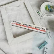 愛國小物大搜集-臺鐵火車 普悠瑪 系列商品 台鐵正版授權紀念品 火車光觀紀念品 普悠瑪號 -15cm 木尺