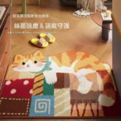 玄關絲圈地墊 卡通貓咪 門口地墊 颳泥地墊 大尺寸地墊 大門地墊 進門地墊 腳踏墊 絲圈地墊 耐臟 防滑墊子 可客製尺寸