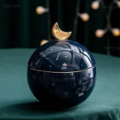 寵物骨灰罐 紀念罐 骨灰罈 骨灰罐 寵物往生 現代簡約貓咪狗狗去世紀念盒 北歐輕奢 日月星辰相伴 寵物骨灰罐