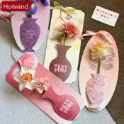 HOTWIND單花瓶鮮花包裝盒便攜玫瑰盒康乃馨包裝紙板花束包裝紙盒DIY創意禮品F9G4