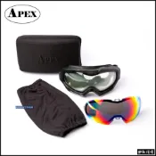 (店+)野戰搖滾 APEX 軍規戰術大風鏡-戴眼鏡可用(黑色 生存遊戲 眼鏡族適用 護目鏡 防彈風鏡 防霧風鏡 戰術風鏡)