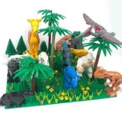 吉星樂高恐龍侏羅紀公園森林積木熱帶雨林拼裝牧場動物霸王龍玩具男孩