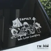 (店+)露營 帳篷 營帳 烤肉 出遊趣 Family 全家福 旅行 反光貼紙 家庭 家人貼紙 汽車貼紙 家庭貼紙 反光屋FKW