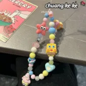 🍓桃園出貨🍓海綿寶寶派大星掛件手機通用包包串珠ccd相機掛飾卡通可愛網紅