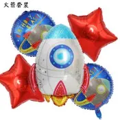火箭 科幻派對裝飾 太空氣球 戰鬥機 卡通太空人 月亮 宇航員 鋁箔氣球 鋁膜氣球 生日科幻派對佈置 生日氣球 生日派對