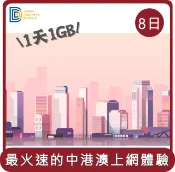 【HOTAI購】【DJB】桃苗選品—中港澳 上網卡 sim卡 8天 每日1GB降速吃到飽