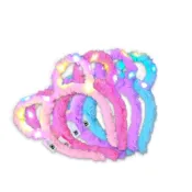 (店+)〔小島百貨〕發光髮箍 LED 毛絨 圓耳 七彩髮箍 發光 派對用品 蹦迪 發光手環 眼鏡 奶嘴 扇子 蹦迪商品