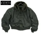【DOKODEMO】ALPHA Industries 卡其色 B-15D 1950 年代復刻版飛行夾克，36 碼 [二手]