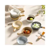 (店+)日式復古迷你單柄碟 醬料碟 醬油碟 小菜碟 陶瓷碟 迷你手把調料碟 沾醬碟 陶瓷 小碟 碗盤 盤子