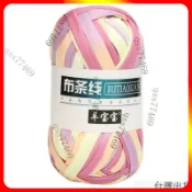 臺灣出貨24h100克60色 羊寶寶 布條線 花式段染布條線 泫雅編織包包 粗毛線團 亞克力透明diy毛線 手工編織材料
